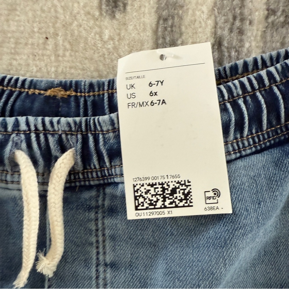 NWT H&M Drawstring Denim Shorts 6X - Picture 5 of 7